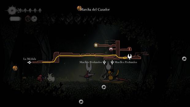 Hollow Knight Silksong - Ubicación de la comerciante Shakra y el mapa de Marcha del Cazador