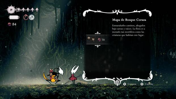 Hollow Knight Silksong - Dónde conseguir el mapa de Bosque Coraza
