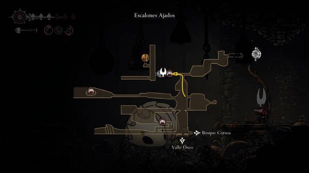 Hollow Knight Silksong - Ubicación en el mapa de la vía campana 09