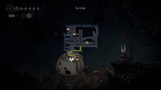 Hollow Knight Silksong - Ubicación en el mapa de la vía campana 08