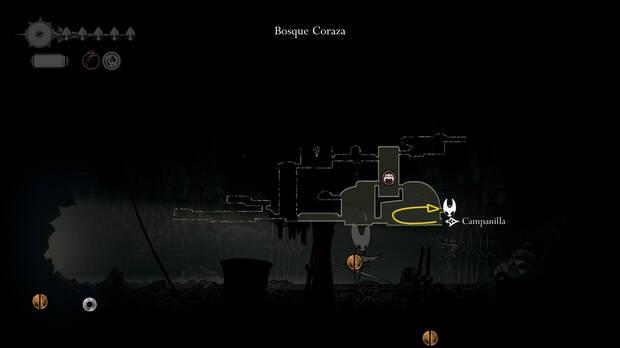 Hollow Knight Silksong - Ubicación en el mapa de la herramienta Alfiler largo