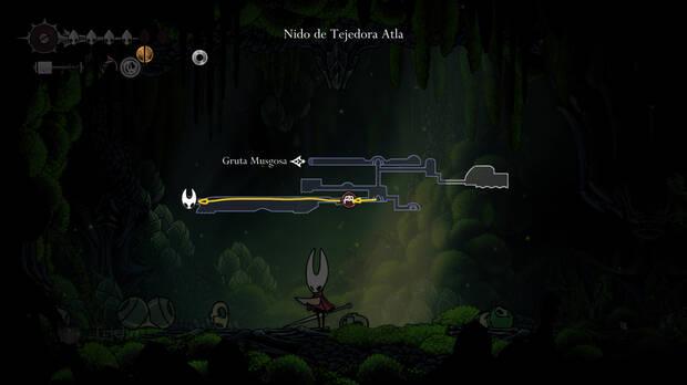Hollow Knight Silksong - Ubicación en el mapa de la herramienta Tejeluz