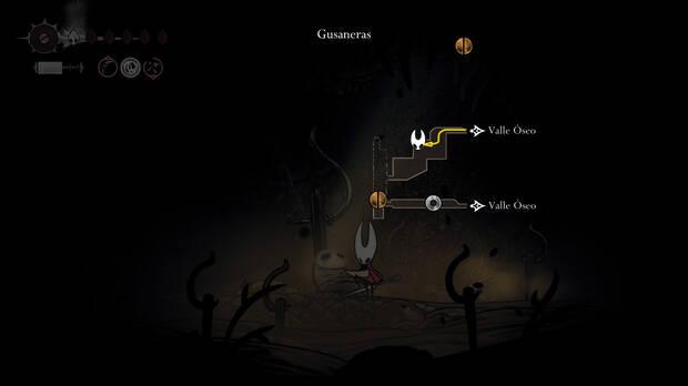 Hollow Knight Silksong - Ubicación en el mapa de la herramienta Bolsa de bicho muerto