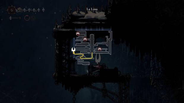 Hollow Knight Silksong - Ubicación en el mapa del fragmento de carrete 04
