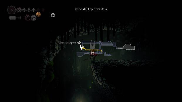 Hollow Knight Silksong - Ubicación en el mapa del fragmento de carrete 06