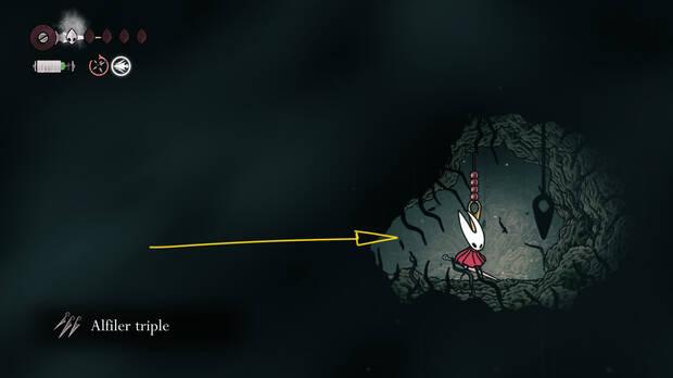 Hollow Knight Silksong - Cómo conseguir la herramienta Alfiler triple