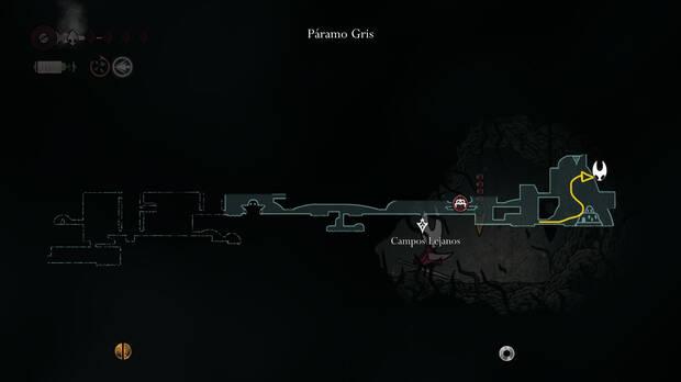 Hollow Knight Silksong - Ubicación en el mapa de la herramienta Alfiler triple