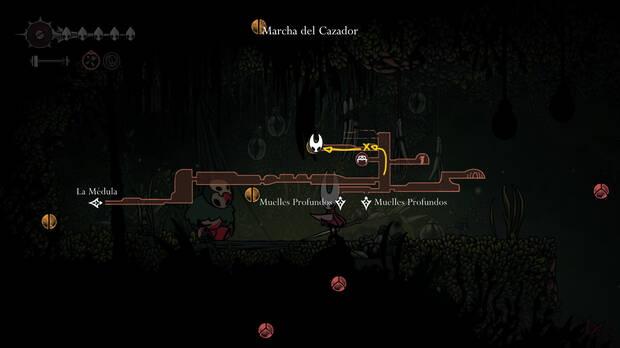 Hollow Knight Silksong - Ubicación en el mapa de la herramienta Garracurva