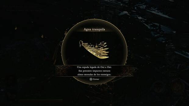 Onimusha: Way of the Sword - Armamento Oni, Agua tranquila