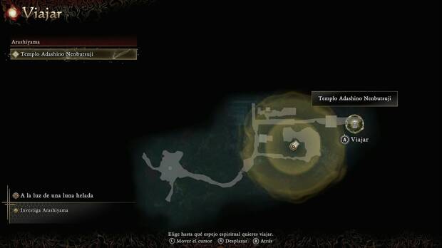 Onimusha: Way of the Sword - A la luz de una luna helada, ubicaci�n del espejo espiritual del Templo Adashino Nenbutsuji