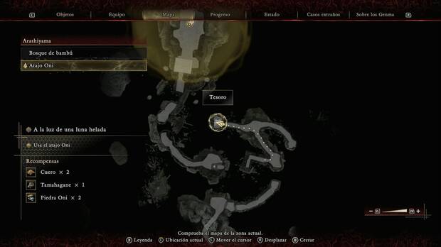 Onimusha: Way of the Sword - A la luz de una luna helada, tesoro en la segunda plataforma del atajo Oni