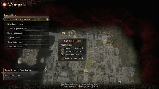 Onimusha: Way of the Sword - Encuentros del destino, ubicaci�n de Esp�ritus inquietos