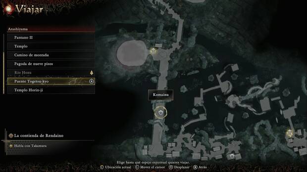 Onimusha: Way of the Sword - Komainu, ubicaci�n de uno de los Komainu de Arashiyama