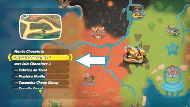 Mario Kart World - C�mo seleccionar los circuitos de SNES para jugar carreras en ellos