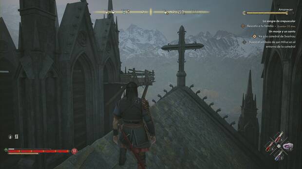The Blood of Dawnwalker - Un monje y un santo; ubicaci�n de la torre por donde se puede entrar en la catedral