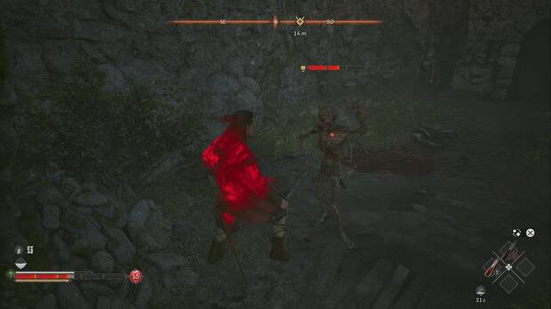 The Blood of Dawnwalker - El Torneo Lunar; Coen usa la habilidad pasiva Escudo Escarlata para recuperar salud haciendo parry