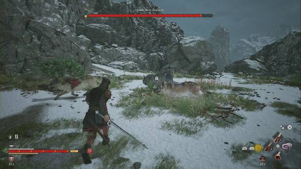 The Blood of Dawnwalker - Canci�n de la monta�a; Coen y Lecra se enfrentan a una jaur�a de lobos en las monta�as