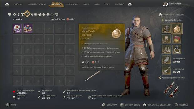 The Blood of Dawnwalker - Mejores amuletos y anillos; Medall�n de intercesor