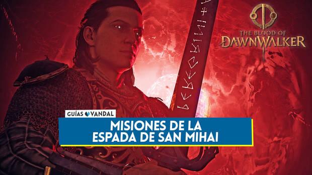 The Blood of Dawnwalker - Portada del nodo de misiones de la espada de san Mihai