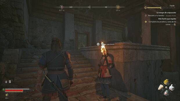 The Blood of Dawnwalker - Más fuerte que Aquiles; puerta por la que avanzar tras bajar las escaleras desde la sala del sacrificio
