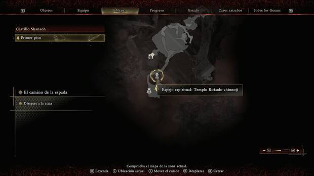 Onimusha: Way of the Sword - El camino de la espada; ubicación del espejo Templo Rokudo-chinnoji en el Castillo Shanaoh