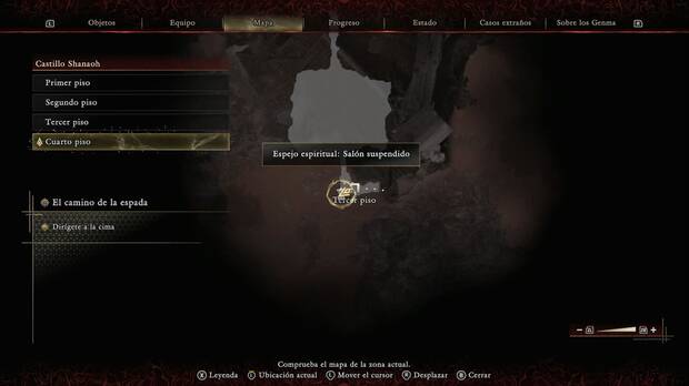 Onimusha: Way of the Sword - El camino de la espada; ubicación del espejo Salón suspendido en el cuarto piso