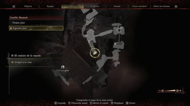 Onimusha: Way of the Sword - El camino de la espada; ubicación de la caja con piedras dea filar y hierro en la zona oeste del Segundo piso