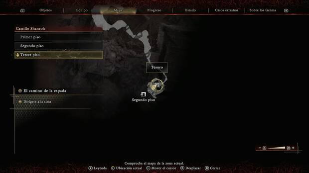 Onimusha: Way of the Sword - El camino de la espada; tesoro al principio del tercer piso del castillo shanaoh