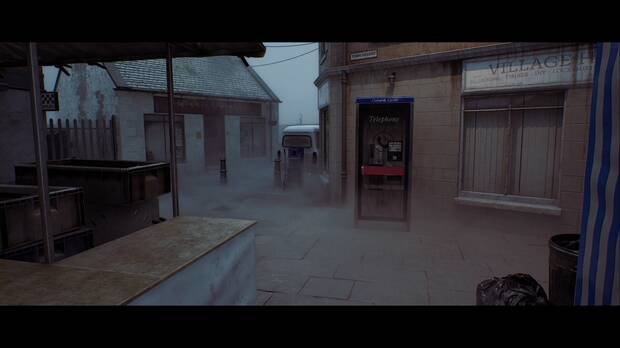 Silent Hill Townfall - Llegada; cabina de teléfonos de camino al punto 3 del mapa, al oeste de la plaza del pueblo