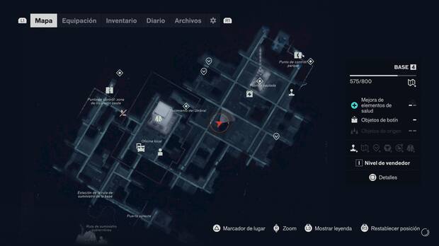 Control Resonant - Localizaci�n en el mapa de la escena del dibujo del cuaderno de Dylan P�cnic gatuno