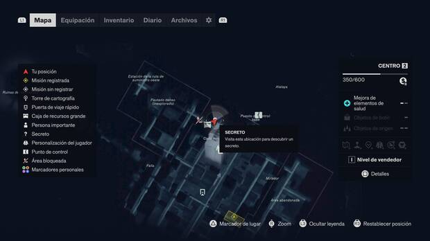 Control Resonant - Localizaci�n en el mapa del escondite secreto del caf� Atlantis del Centro