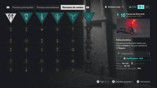 Control Resonant - Remates de combo del arma Aberrante para elegir primero