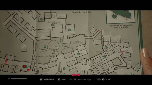Silent Hill Townfall - Zoe: Rondas; ubicación de los Jardines comunitarios al este del Parque de St. Amelia