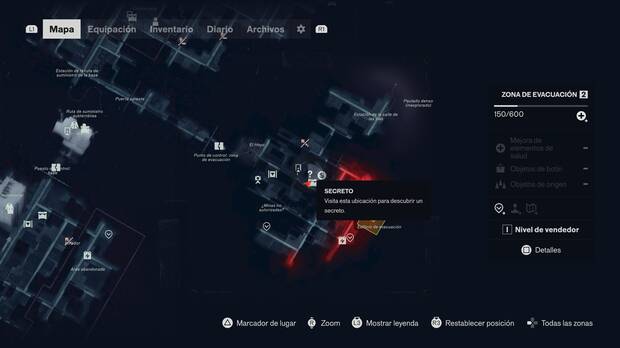 Control Resonant - Localizaci�n en el mapa del escondite secreto del museo de cuadros