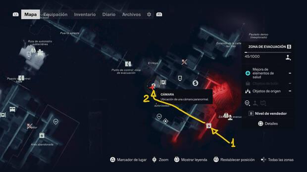 Control Resonant - Misi�n Fotograma congelado - Localizaci�n en el mapa de la c�mara paranormal 02