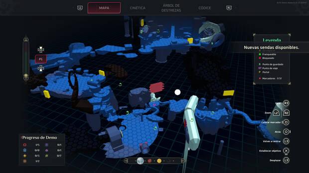 El mapa 3D para orientarte recuerda mucho a Metroid Prime.
