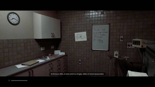 Silent Hill Townfall - Zoe: El paciente; ubicaci�n del mapa del hospital en la sala de operaciones