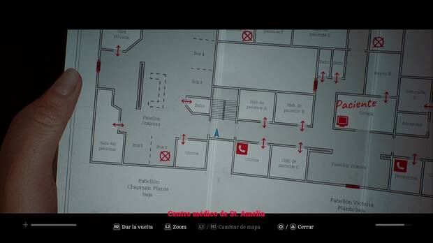 Silent Hill Townfall - Zoe: El paciente; ubicaci�n de las escaleras por las que subir a la primera planta