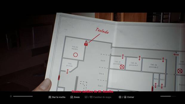 Silent Hill Townfall - Zoe: El paciente; ubicaci�n de la Sala de registro en la esquina noroeste de la planta baja