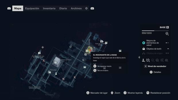 Control Resonant - Localizaci�n en el mapa del punto de mejora de salud 10