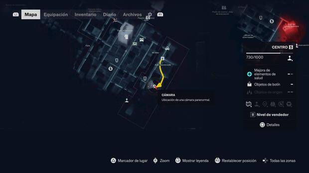 Control Resonant - Misi�n Fotograma congelado - Localizaci�n en el mapa de la c�mara paranormal 04