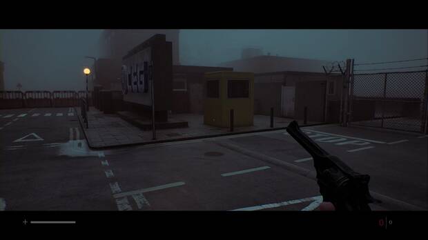 Silent Hill Townfall - Richard: Entrar; guardiola di sicurezza del parcheggio da cui si apre il cancello