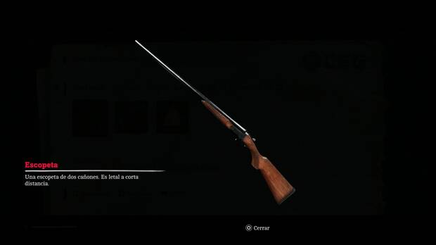 Silent Hill Townfall - Richard: Entrar; Escopeta de dos cañones en el menú del inventario