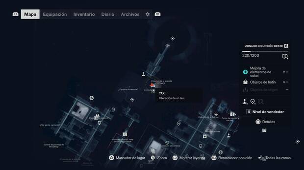 Control Resonant - Misión El último taxi - Localización en el mapa del taxi 04