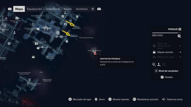 Control Resonant - Misi�n Ciencia sin supervisi�n - Localizaci�n en el mapa de la entrada al centro de pruebas #05