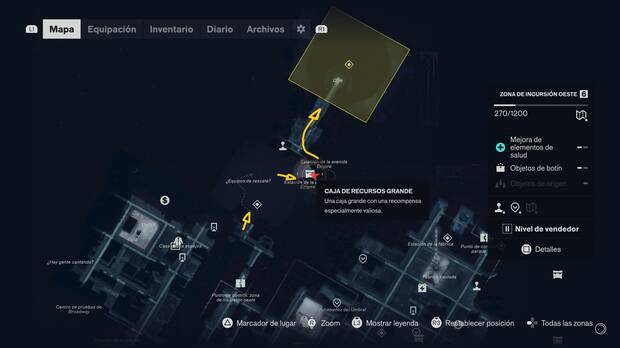 Control Resonant - Localización en el mapa del jefe final La Bailarina