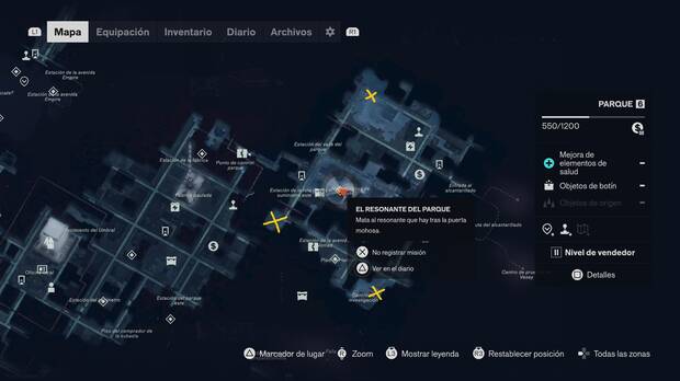 Control Resonant - Localización en el mapa del jefe final El Colectivo