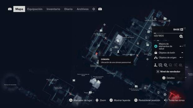 Control Resonant - Misi�n Fotograma congelado - Localizaci�n en el mapa de la c�mara paranormal 05