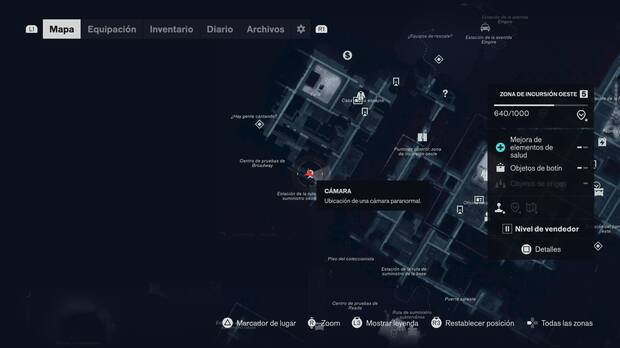 Control Resonant - Misi�n Fotograma congelado - Localizaci�n en el mapa de la c�mara paranormal 06