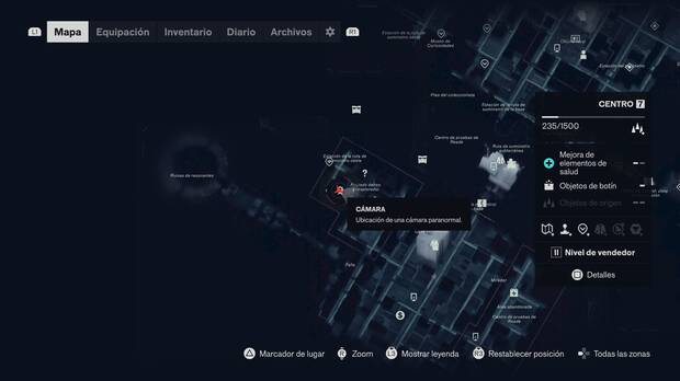 Control Resonant - Misi�n Fotograma congelado - Localizaci�n en el mapa de la c�mara paranormal 07